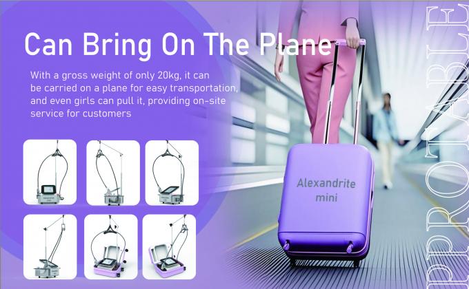アレキサンドライト ミニポータブル美容機器 スマートタッチ 電源部 バイソンライト 簡単 755nm ミニマシン アレキサンドライト 755nm レーザー脱毛 5